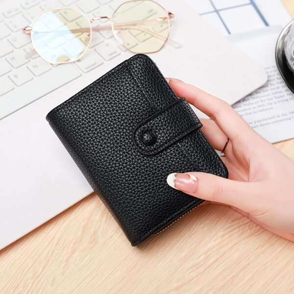 Ladies' Short Wallet With Lychee Pattern - Image 5