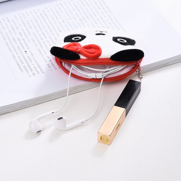 Cartoon Female Cute Student Portable Mini Plush Earphone Key Coin Purse - Image 2