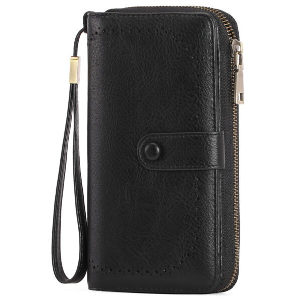 Expanding Card Holder Women's Long Wallet Passport Bag - Image 8