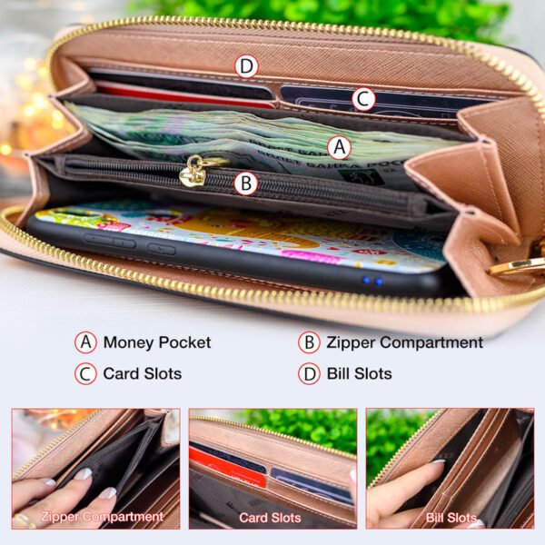 Coin Purse Multiple Card Slots Long And Light Luxury Popular Clutch Purse Women - Image 6