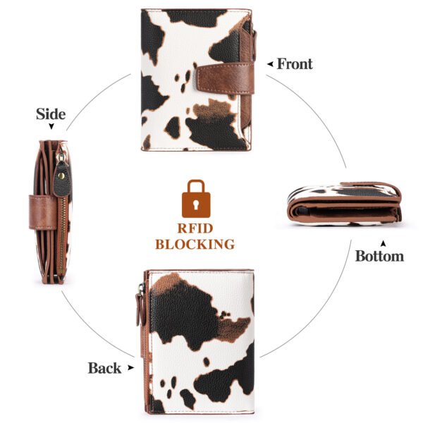 Women's Short Leather Wallet Coin Purse - Image 2