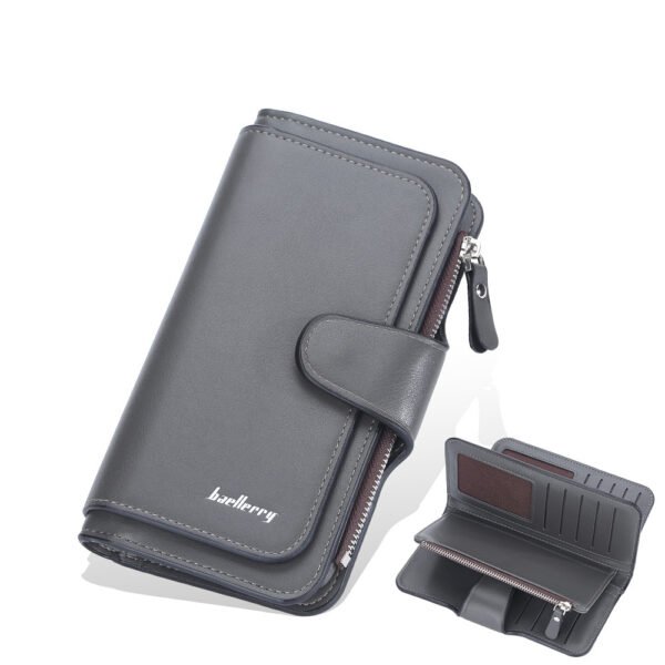 Women's Wallet Three-fold Long Korean Style Multiple Card Slots Zipper Wallet Women's Clutch - Image 4