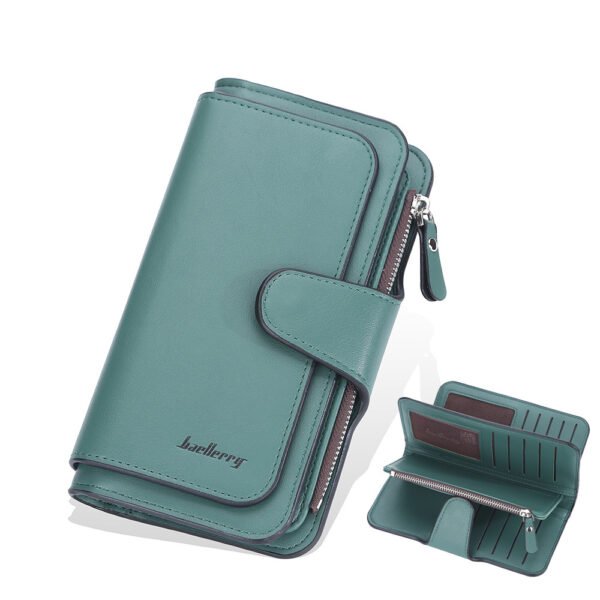 Women's Wallet Three-fold Long Korean Style Multiple Card Slots Zipper Wallet Women's Clutch