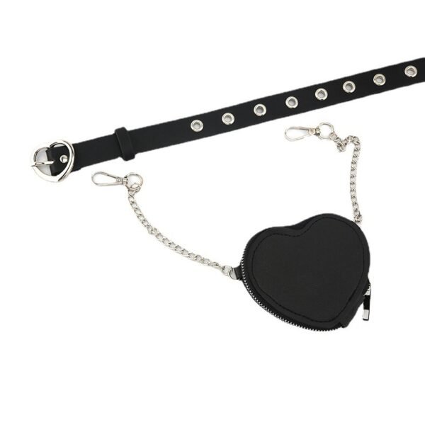 Mini Love Heart Belt Small Waist Bag Detachable Belt Decoration Bag - Image 5