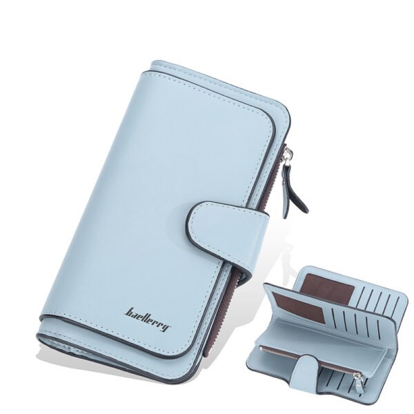 Women's Wallet Three-fold Long Korean Style Multiple Card Slots Zipper Wallet Women's Clutch - Image 2