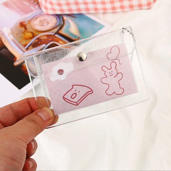 Girl Heart Laser Coin Purse PVC Transparent Card Cover - Image 7