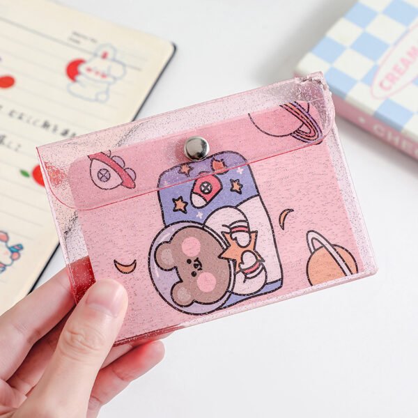 Girl Heart Laser Coin Purse PVC Transparent Card Cover - Image 9