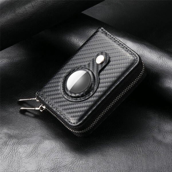 RFID Double Zip Wallet Sets Carbon Fiber PU Storage Card Sleeve - Image 7