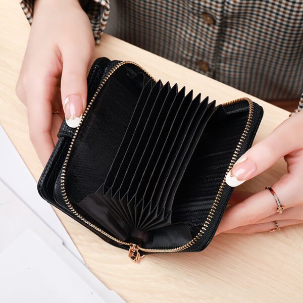 Ladies' Short Wallet With Lychee Pattern - Image 6
