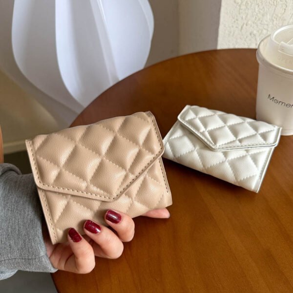 Multi-fold Wallet Casual Diamond Embroidery Thread Simple Large-capacity Wallet - Image 10
