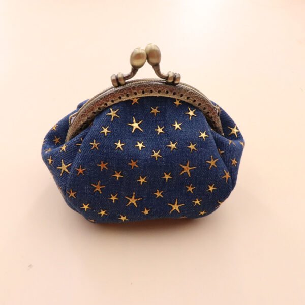 Denim Cloth Vintage Handmade Women's Hand-held Coin Purse Hasp Card - Image 6