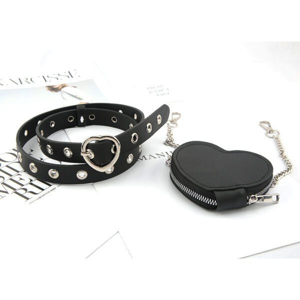 Mini Love Heart Belt Small Waist Bag Detachable Belt Decoration Bag - Image 3