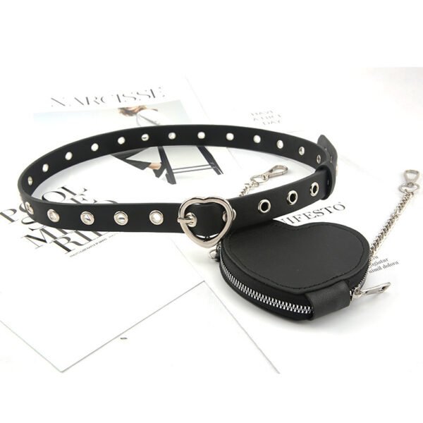 Mini Love Heart Belt Small Waist Bag Detachable Belt Decoration Bag - Image 6