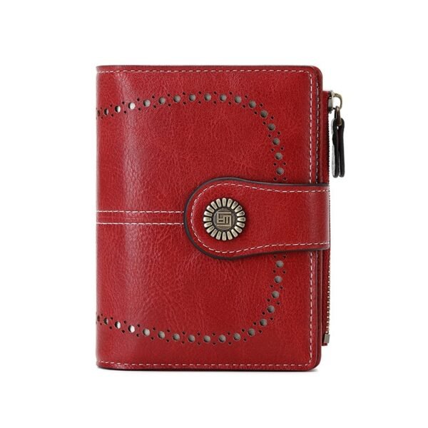RFID Anti-theft Swiping Women's Wallet Multiple Card Slots Buckle Wallet - Image 10