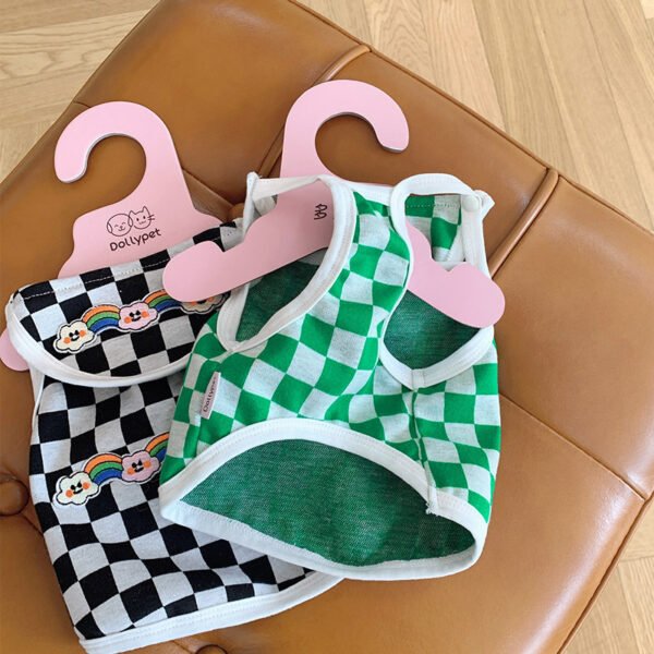 Bib Chessboard Fashion Brand Vest Pet Dog - Image 3