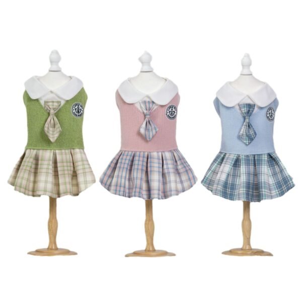 Pet Dog Cat Clothes Tartan Skirt - Image 5