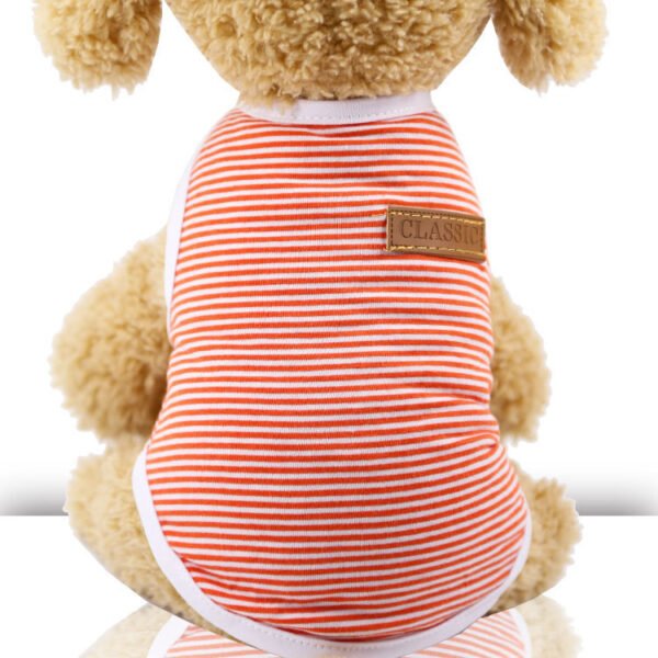 Dog Clothes Cat Clothes Pet Cotton Striped Vest Small Medium Large Dog Clothes - Image 3