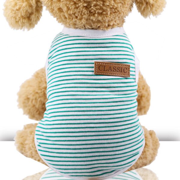 Dog Clothes Cat Clothes Pet Cotton Striped Vest Small Medium Large Dog Clothes - Image 4