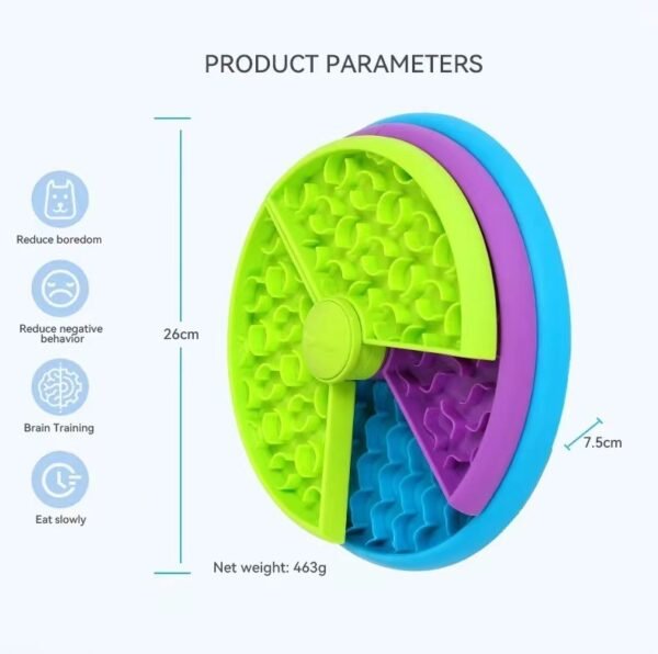 Slow Food Bowl Anti Choking Cat Bowl Dog Basin Puzzle Feeder Healthy Pet Rotating Game Board Pet Products - Image 5