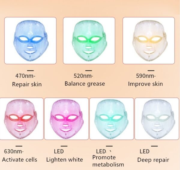 Photon Skin Rejuvenation Instrument Home Colorful Led Mask - Image 3