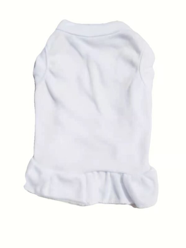 Solid Color Cotton Ruffle Dress Pet Clothes - Image 2