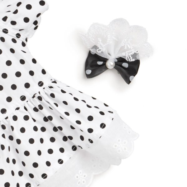 Black And White Polka Dot Dress Dog Princess Cute Skirt - Image 9