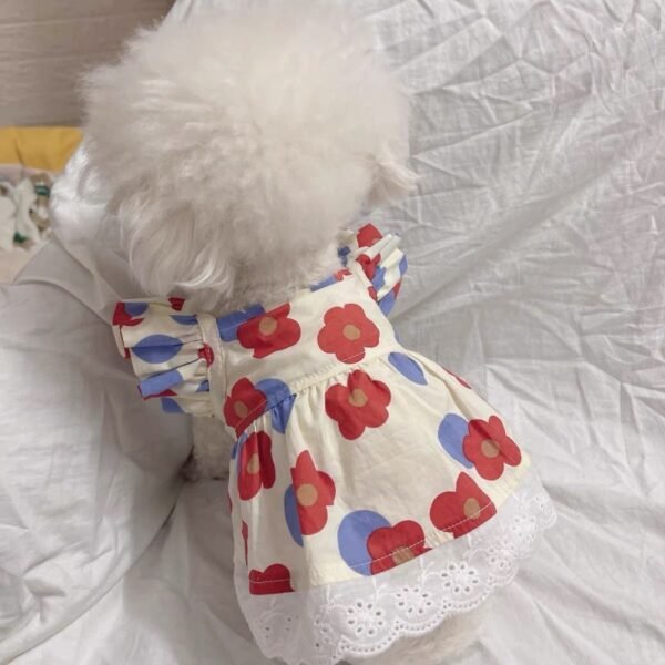 Dog Cat Floral Dress Pet Clothes - Image 5