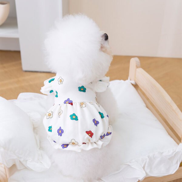 Dog Clothes Lightweight Cute Flower Printed Dress - Image 3