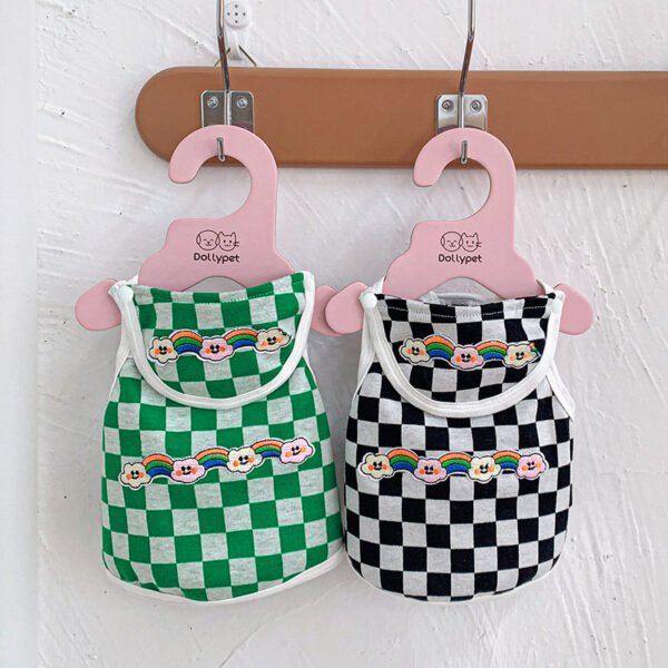 Bib Chessboard Fashion Brand Vest Pet Dog - Image 4