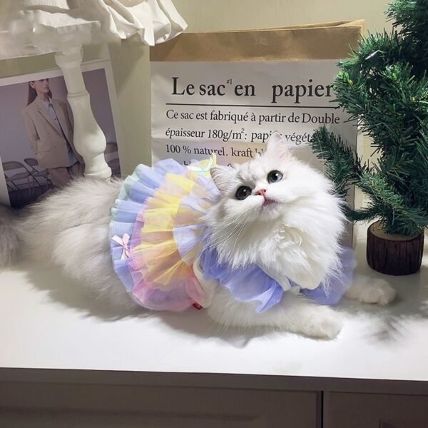 Pet Cat Clothes Dog Lace Mesh Dress - Image 5