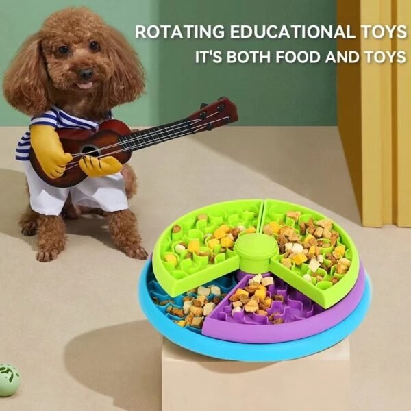 Slow Food Bowl Anti Choking Cat Bowl Dog Basin Puzzle Feeder Healthy Pet Rotating Game Board Pet Products - Image 6