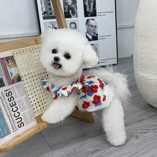 Dog Cat Floral Dress Pet Clothes - Image 3