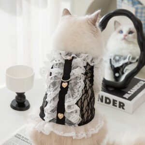 Cat Clothes Lace Traction Vest Puppy Kittens Thin Pet Cat Clothing