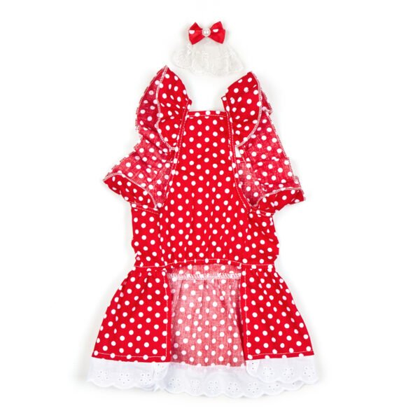 Black And White Polka Dot Dress Dog Princess Cute Skirt - Image 8