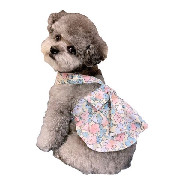 Dog Universal Cotton Blue And White Skirt Holding Hand Rope - Image 5