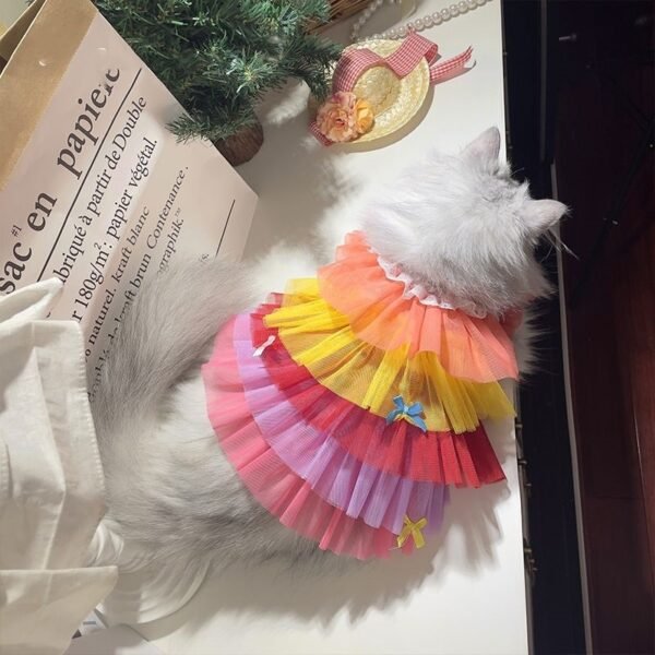 Pet Cat Clothes Dog Lace Mesh Dress - Image 10