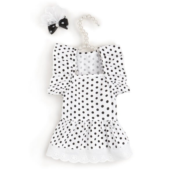 Black And White Polka Dot Dress Dog Princess Cute Skirt - Image 10
