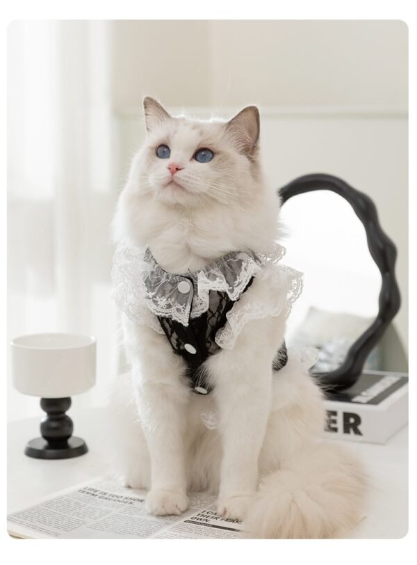 Cat Clothes Lace Traction Vest Puppy Kittens Thin Pet Cat Clothing - Image 2