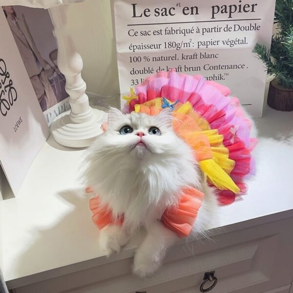 Pet Cat Clothes Dog Lace Mesh Dress - Image 2