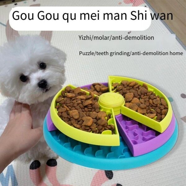 Slow Food Bowl Anti Choking Cat Bowl Dog Basin Puzzle Feeder Healthy Pet Rotating Game Board Pet Products - Image 8