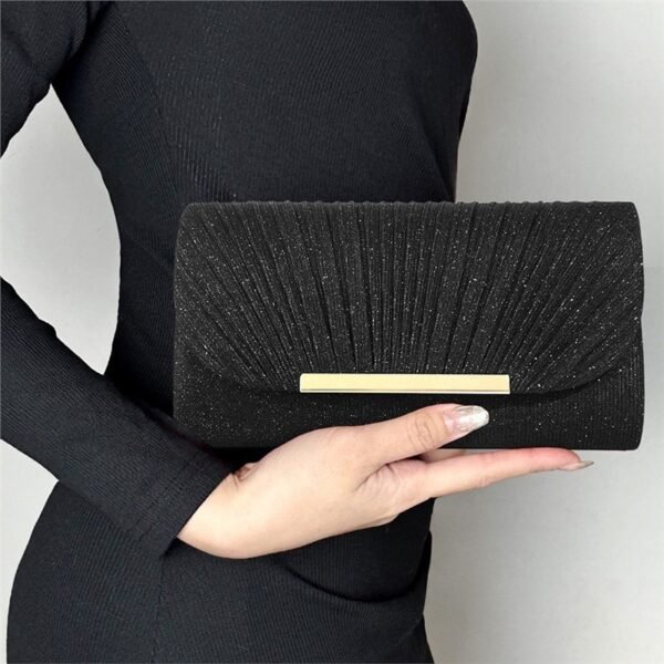 Women's Hardware Edge Party Pattern Fine Pink Clutch - Image 7