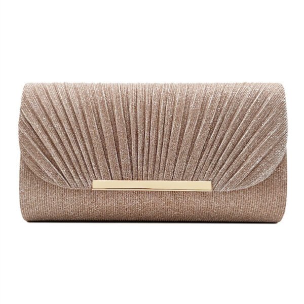 Women's Hardware Edge Party Pattern Fine Pink Clutch - Image 3